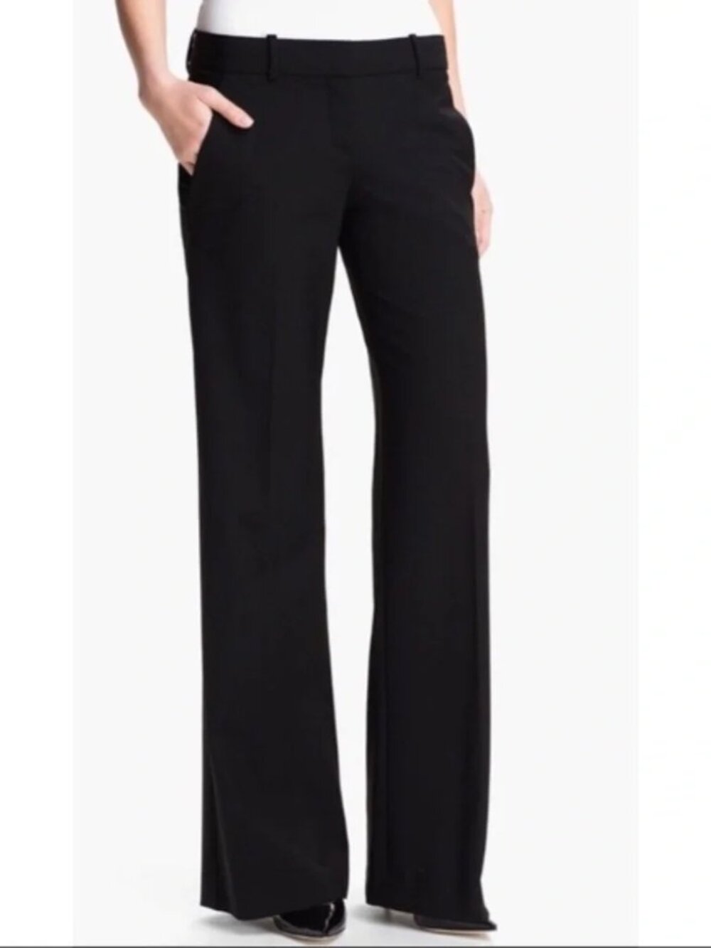 Theory Womens Emery Trouser Pants Black Size 10, NWT